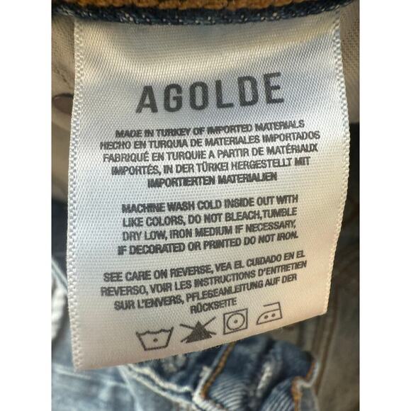 Agolde Parker Vintage Cutoff Shorts in low key Size 26 5 button fly denim - Picture 12 of 13